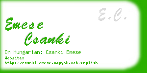 emese csanki business card